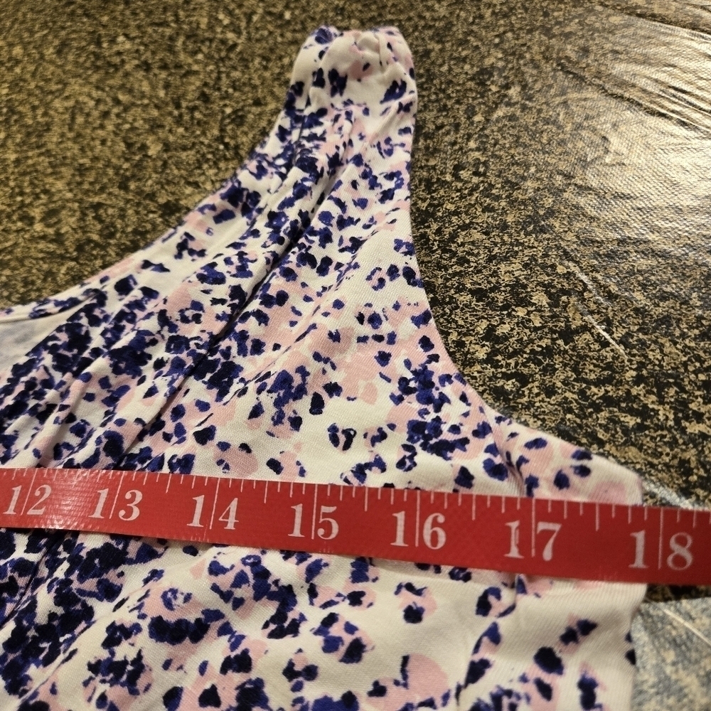 Alfani Maxi Dress Loungewear Sleeveless Pink Purple White Mottled Spots Women L - Picture 14 of 15